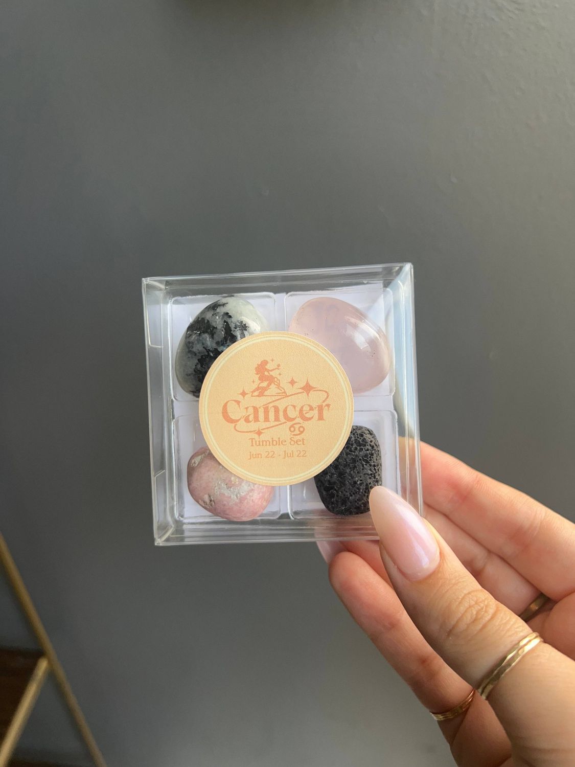Cancer Zodiac Tumbled Crystal Set - Nurturing &amp; Emotional