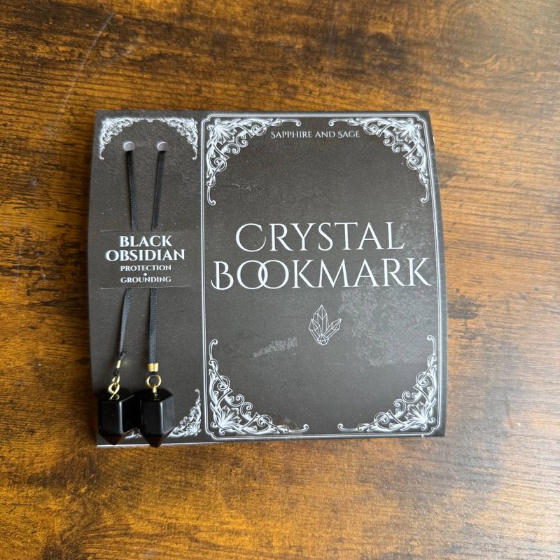Crystal Bookmark – Black Obsidian