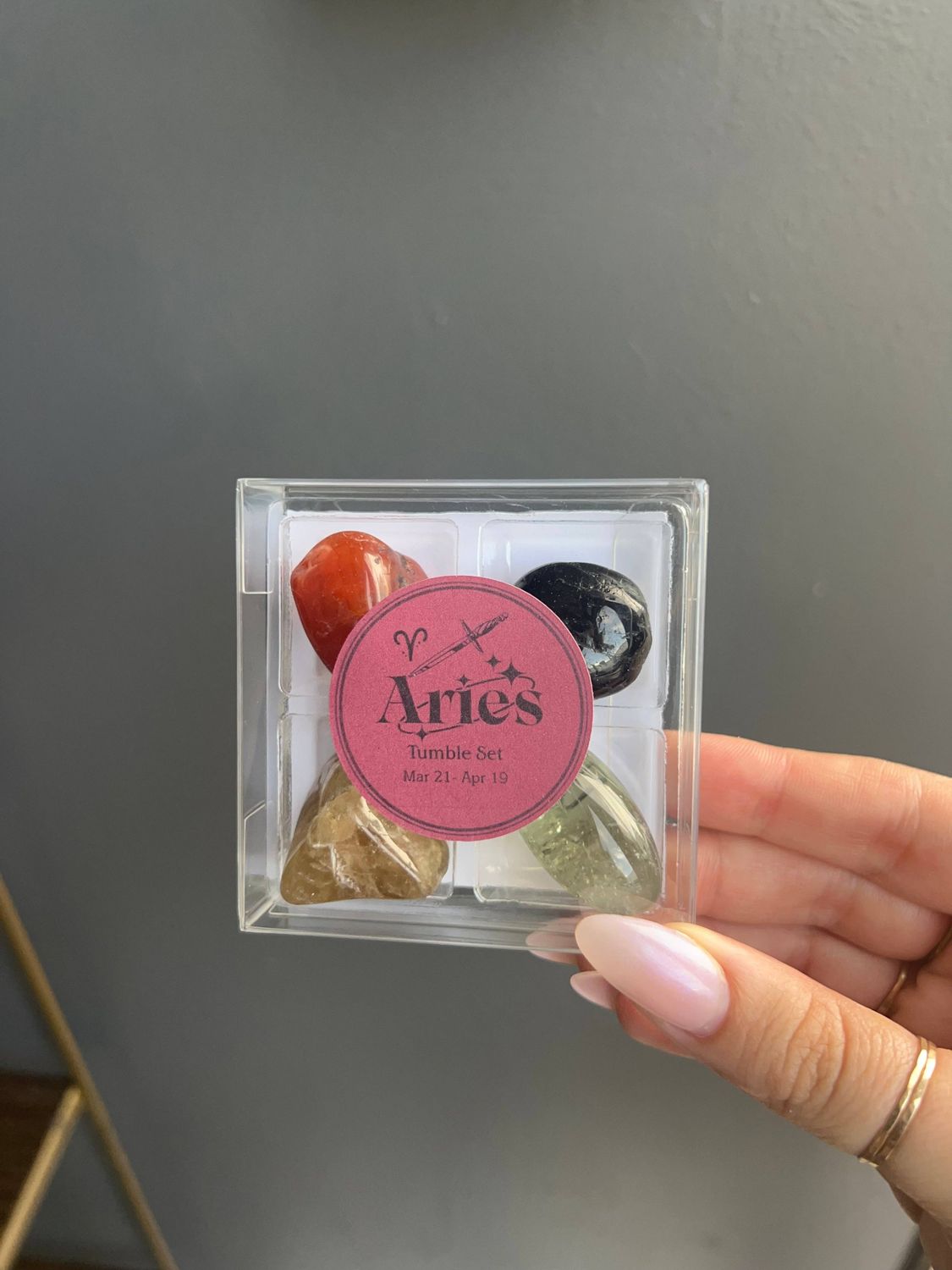 Aries Zodiac Tumbled Crystal Set - Natural Healing Crystals