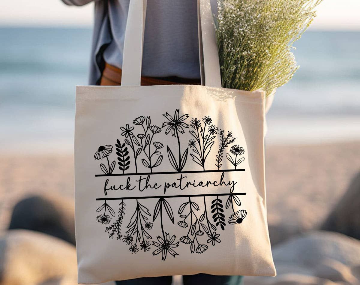Fuck The Patriarchy Feminist Women's Rights Tote Bag
