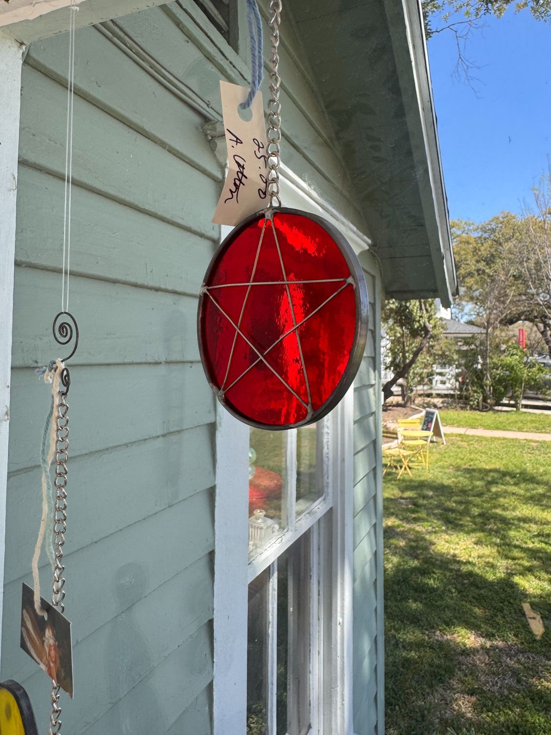 Arlette - Red Pentagram Suncatcher
