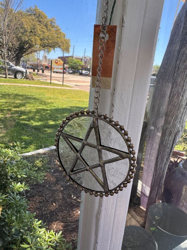 Arlette - Silver Pentagram Suncatcher