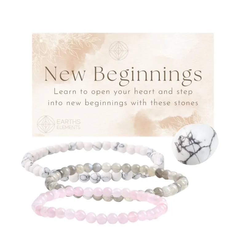 Intention Bracelet Set - 4mm New Beginnings