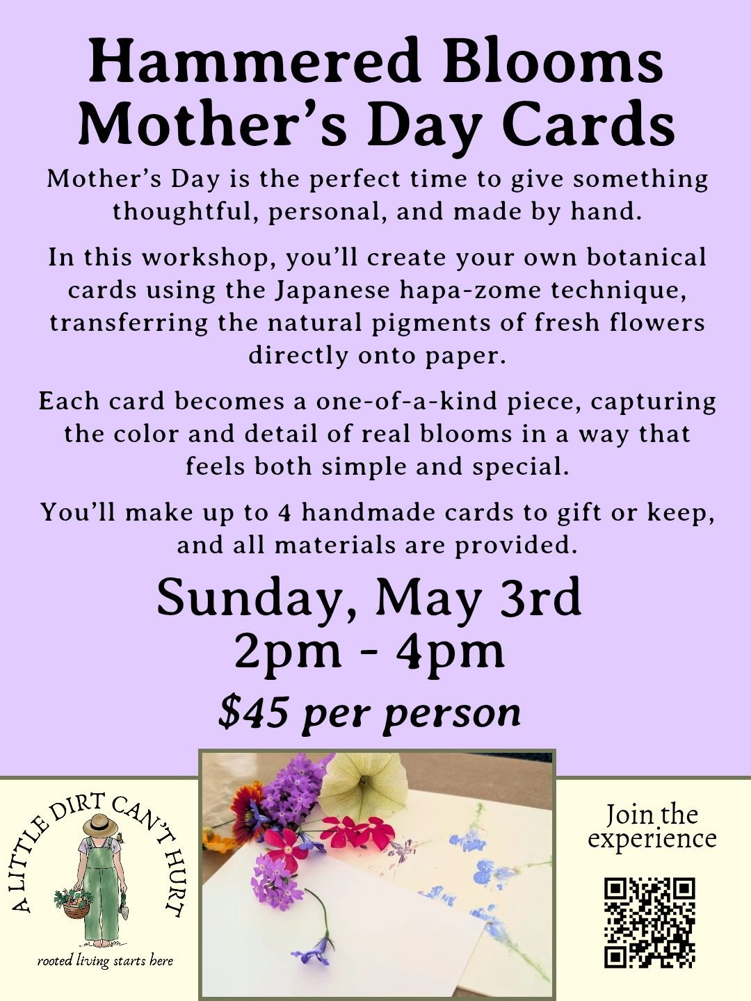 Hammered Blooms Mother’s Day Card Workshop