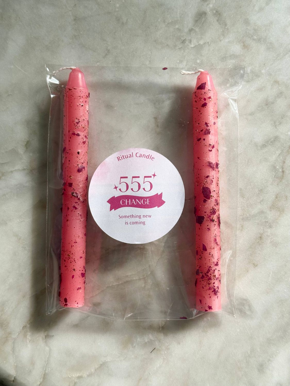 555 Change Ritual Candle (Set of 2): Default Title