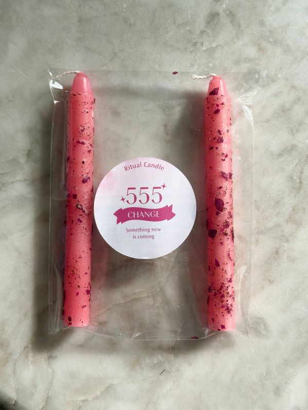 555 Change Ritual Candle (Set of 2): Default Title