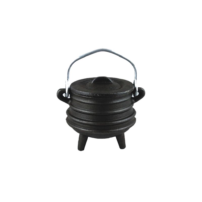 Cast Iron Cauldron w/ Hanger - Ridged (4.5 in.)