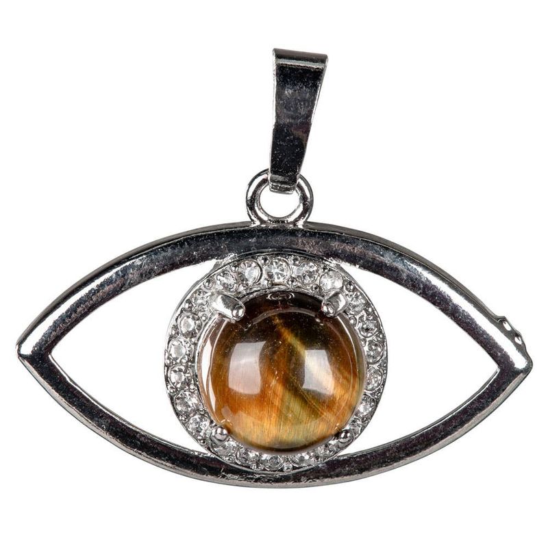 Tiger's Eye Evil Eye Necklace