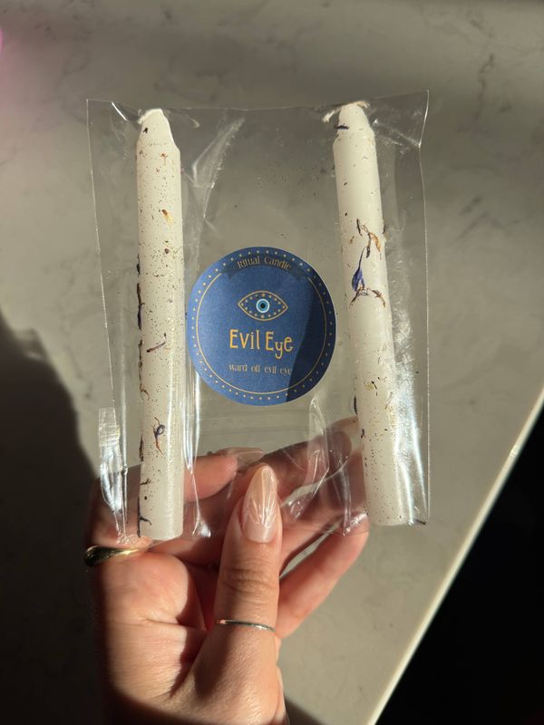 Evil Eye Ritual Candle - Protection &amp; Spiritual Shield
