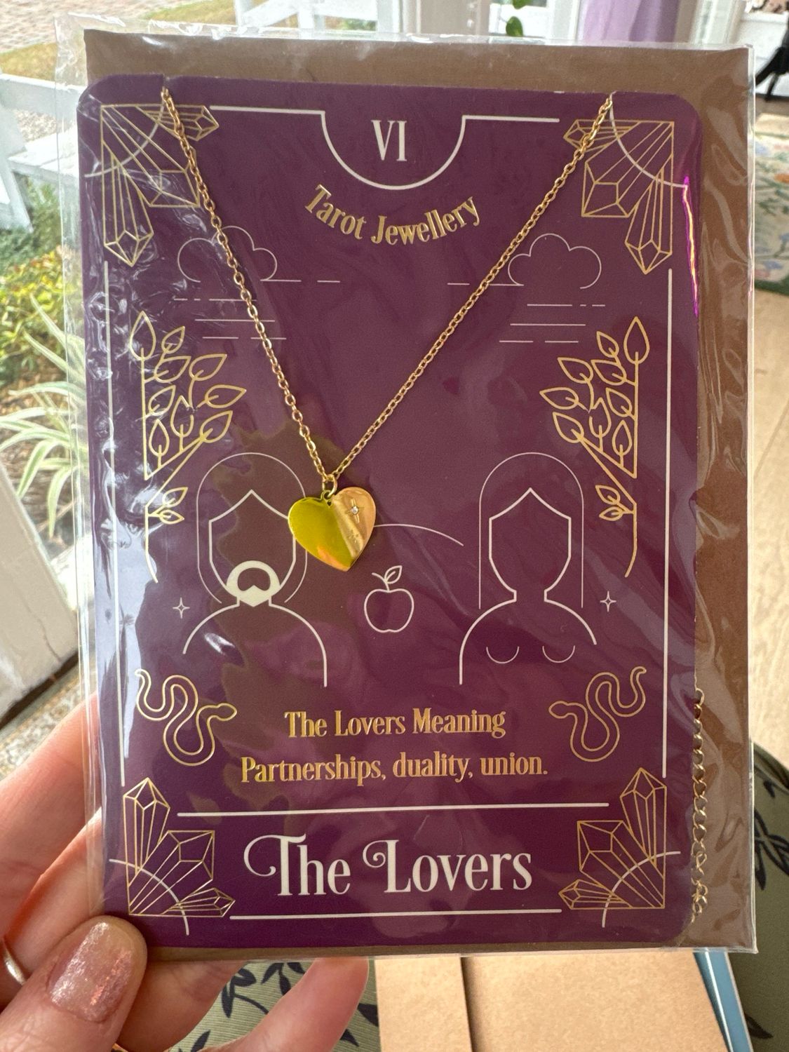 Tarot Jewelry Necklace (Sun, Moon, Lovers, Star)
