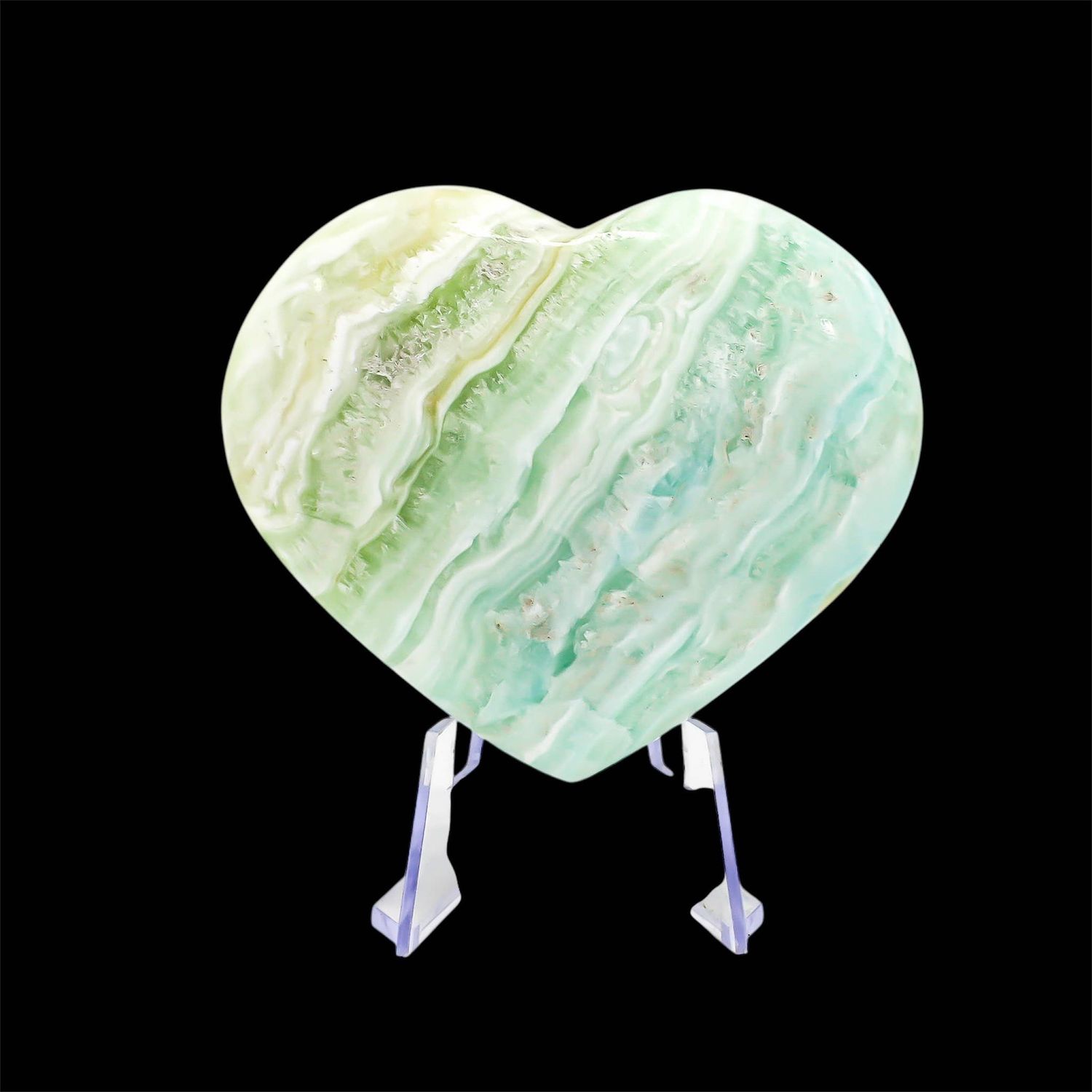 Caribbean Calcite Heart LARGE
