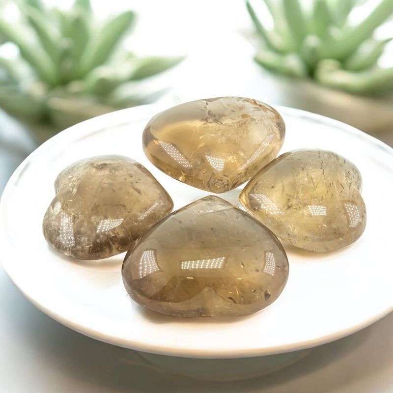 Smoky Quartz Hearts Medium Brazil