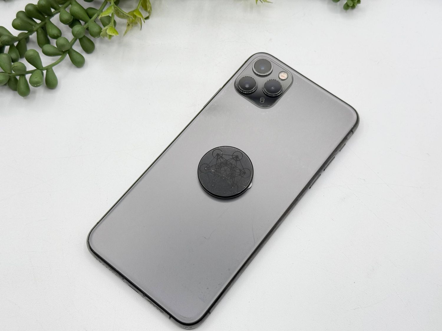 Shungite EMF Cell Phone Tile Engraved Metatron 30MM