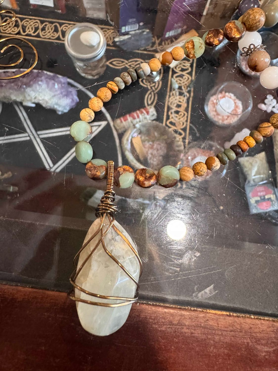 Kosmic Creations Moonstone Jasper Necklace
