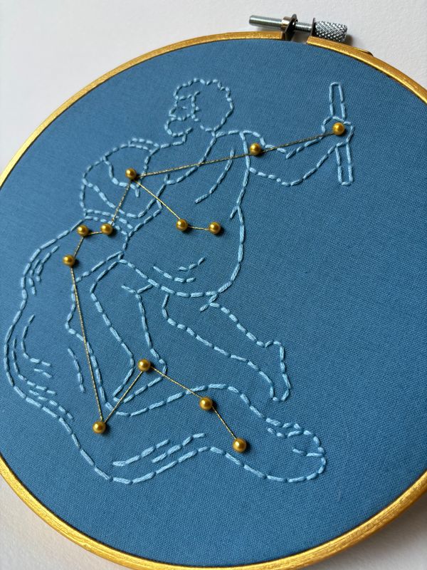 Cross Stitch Zodiac Art by Sarah Schroeder