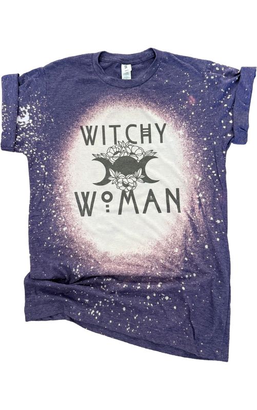 Witchy Woman Bleached Tee: X-Large