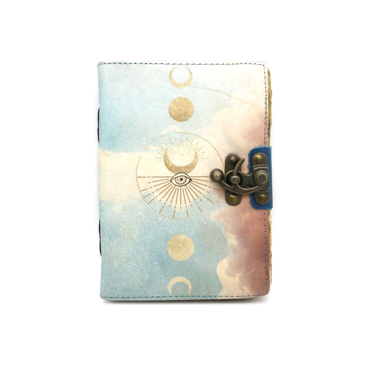 Blank Leather Journal - Celestial Gateway (5 x 7 in.)