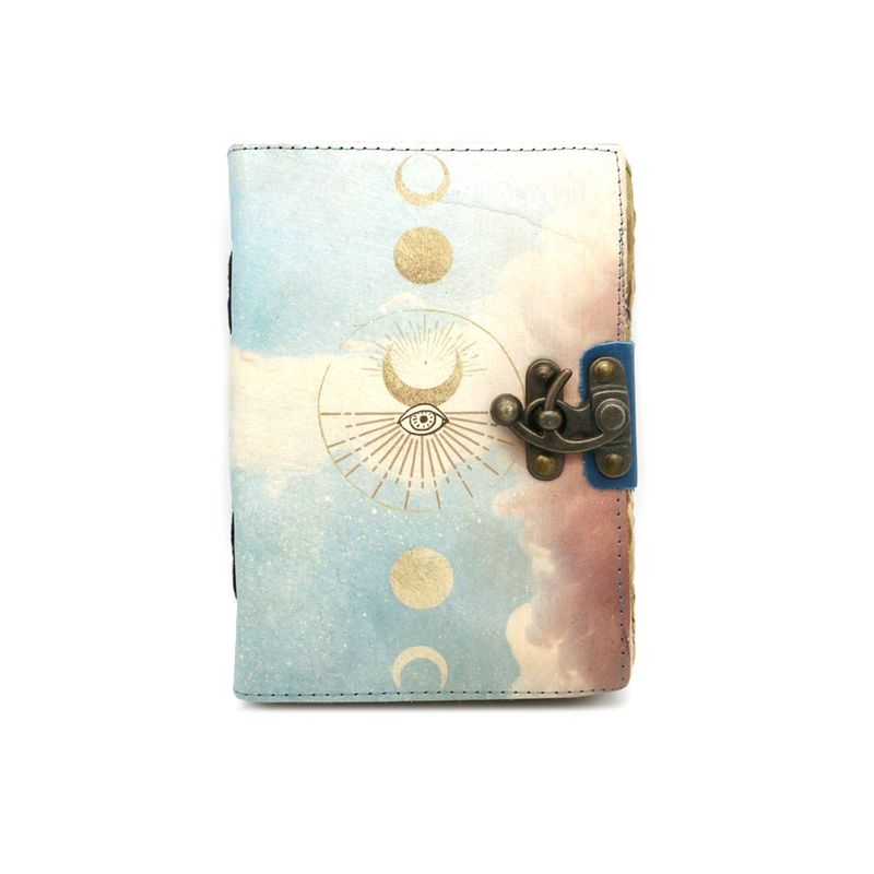 Blank Leather Journal - Celestial Gateway (5 x 7 in.)