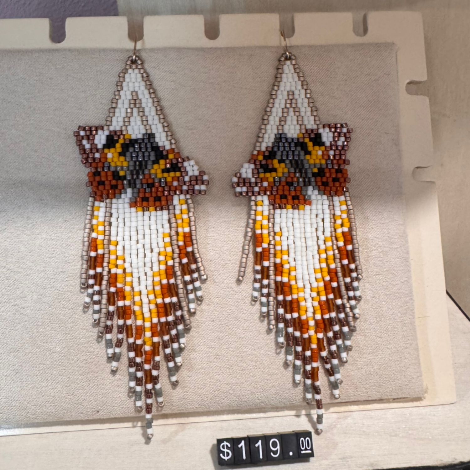 Minvely Moth Earrings White