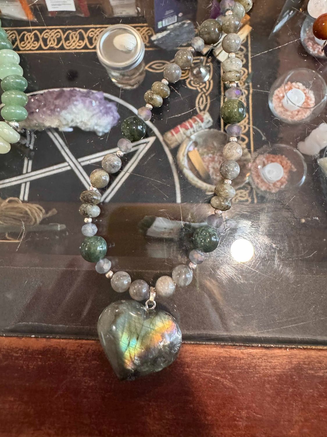 Kosmic Creations Labradorite Heart Necklace