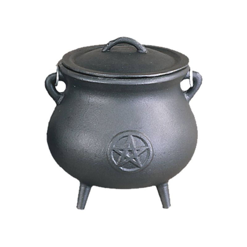 Cast Iron Cauldron - Pentagram (7 in.)