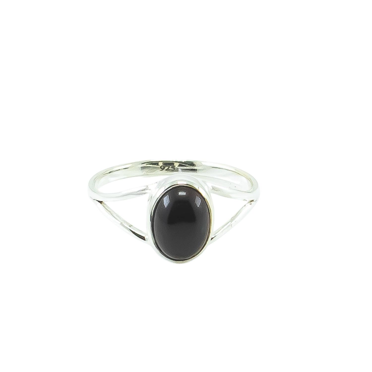 Black Obsidian Ring Sterling Silver 925   : 6