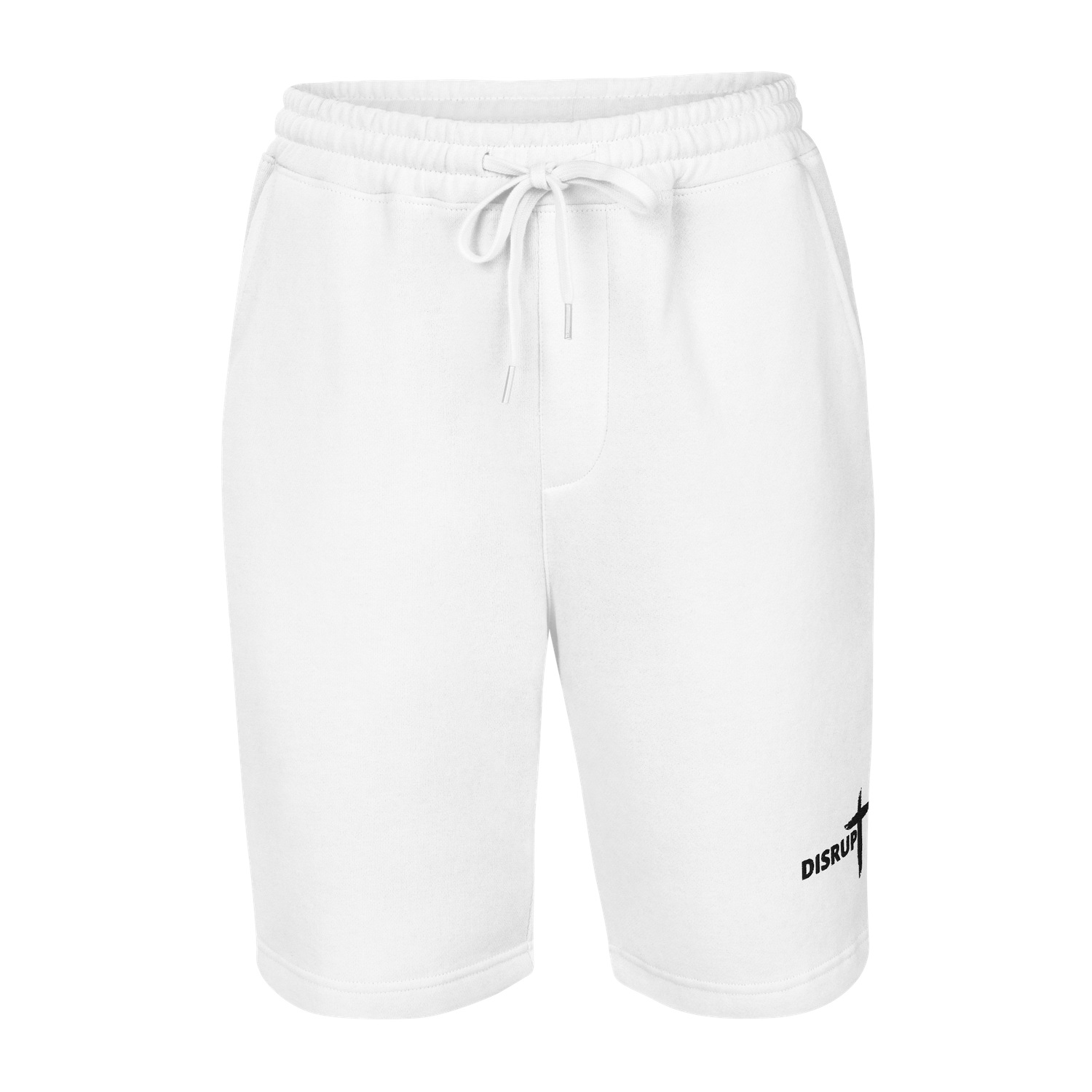 Disrupt Men&#39;s White Fleece Shorts