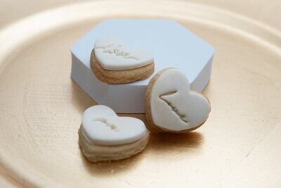 Wedding Biscuits Favours - Trio of Love Hearts