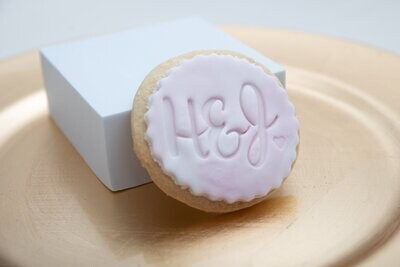 Personalised Wedding Biscuits Favours - Large Initials