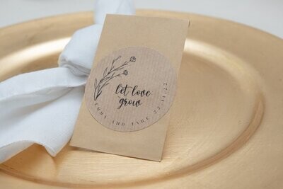 Let Love Grow - Wedding Favour - Seed Packet