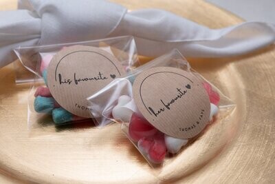 Wedding Favours - Sweet Bags - His and Her Favourites