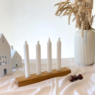 Kerzenständer aus deutschem Eichenholz