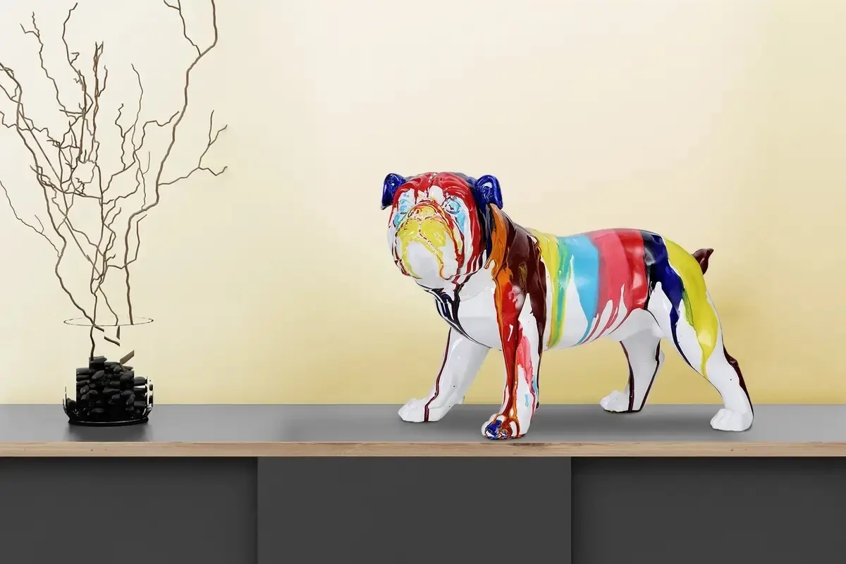 Skulptur Bulldog, handgefertigt - Dekoration. Edel und nachhaltig. 🌱😊
