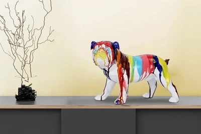 Skulptur Bulldog, handgefertigt