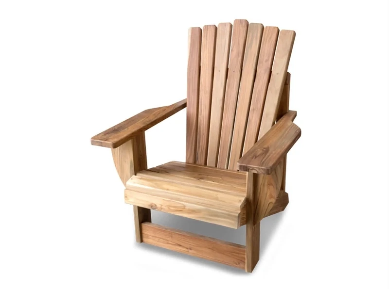 Stuhl Adirondack aus massivem Teakholz