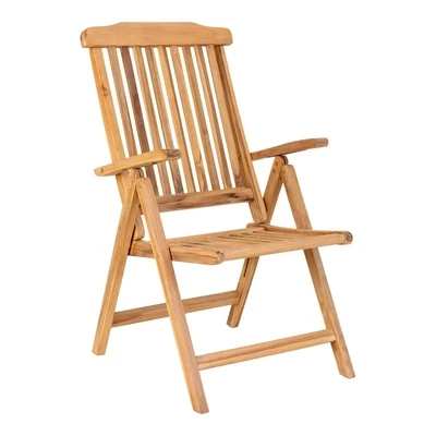 Stuhl aus Teakholz - verstellbar