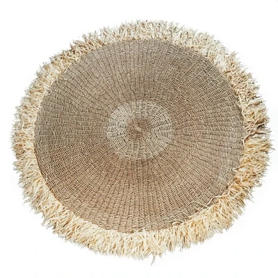 Teppich Raffia Fringed rund - 150 cm