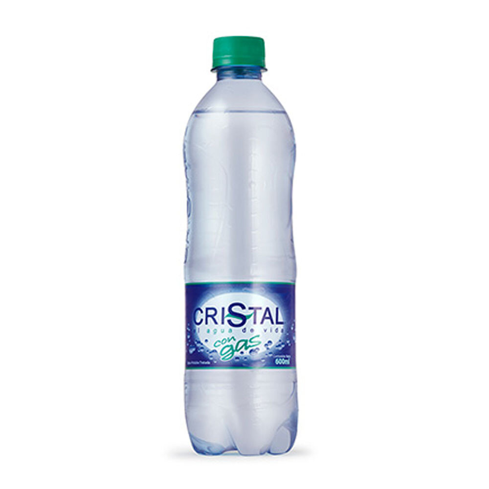 Agua cristal 600ml con gas
