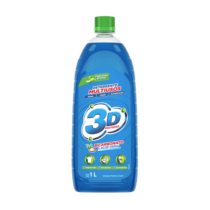 Detergente 3d liq x 1 lt