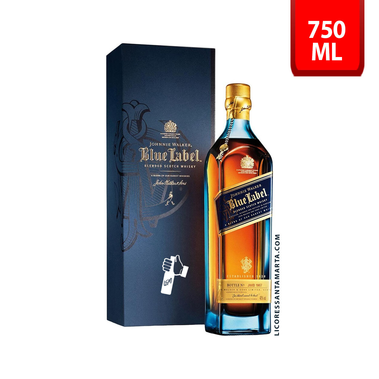 Sello azul bt caja