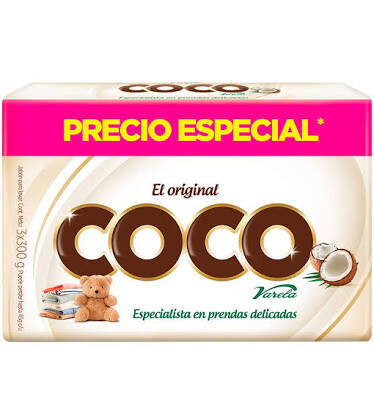 Detergente barra coco x3