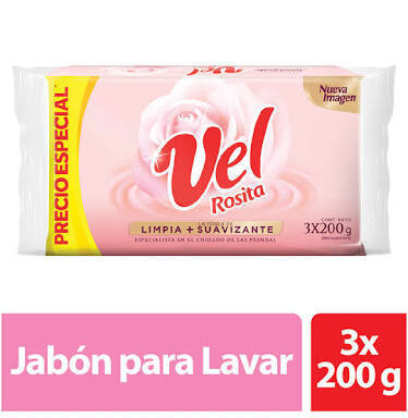 Detergente barra vel rosita x3