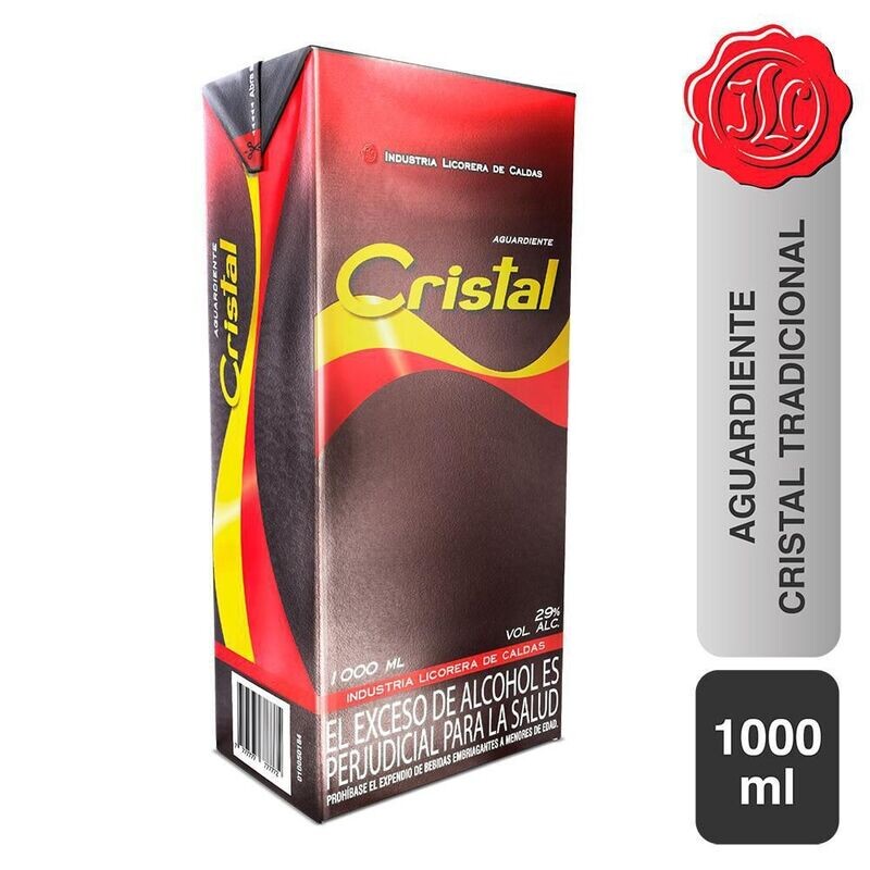 AGUARDIENTE CRISTAL L BOTELLA CAJA