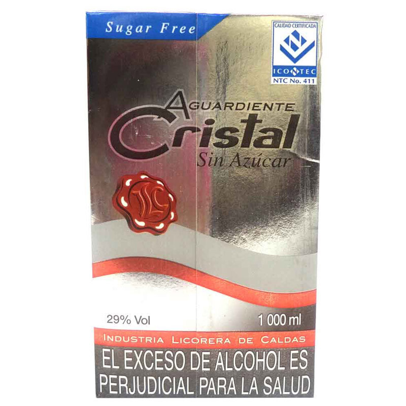 AGUARDIENTE CRISTAL SIN AZUCAR  CAJA