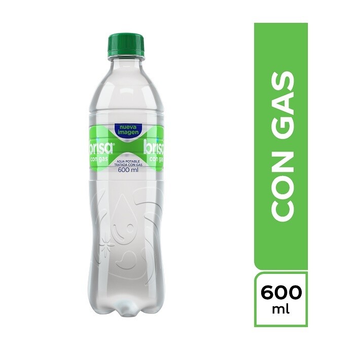 Agua brisa 600 ml con gas