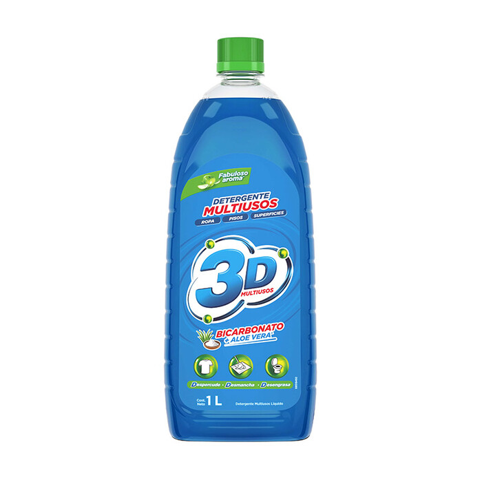 Detergente 3d liq x 1 lt
