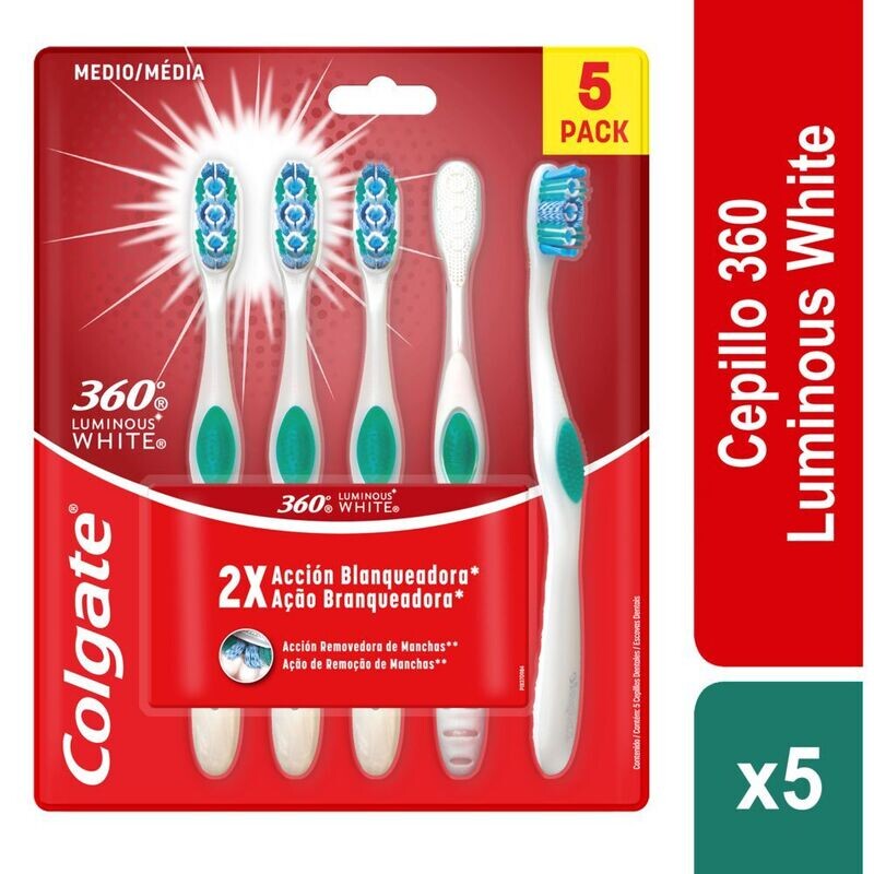 Cepillo colgate.360 luminous x 5