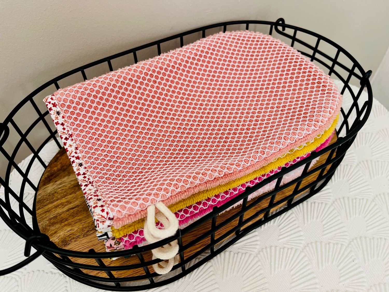 Gant de toilette bi-matière