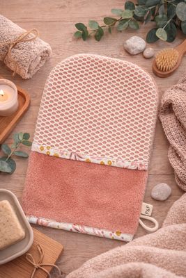 Gant de toilette porte-savon