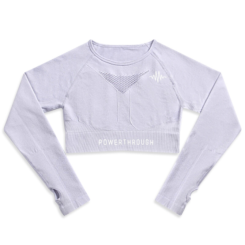 Women's Long Sleeve Top - Light Grey